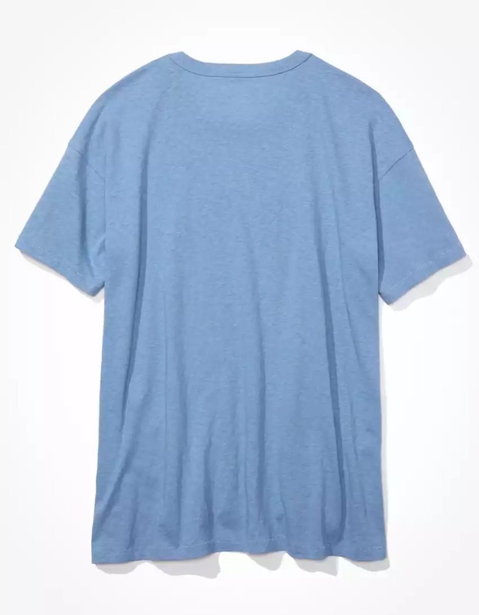 T Shirts American Eagle AE True Tee Bleu Femme | DFG-97437981